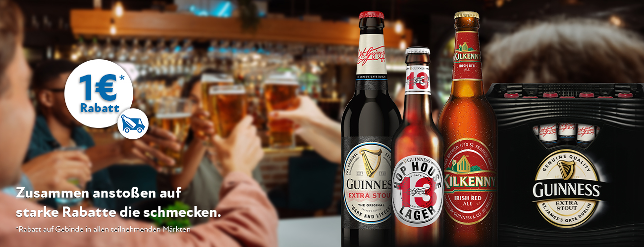 Guinness & Kilkenny Rabattaktion 1 Euro - KW 42 bis 44 in 2026